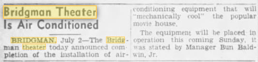 Bridgman Theatre - 02 Jul 1948